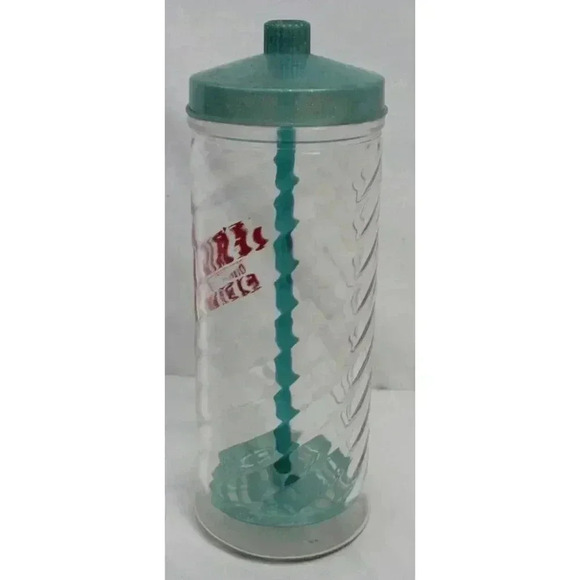 Vintage Jeris Disinfecting System Glass Jar Barbershop Hazel Atlas Disinfectant - Picture 4 of 4